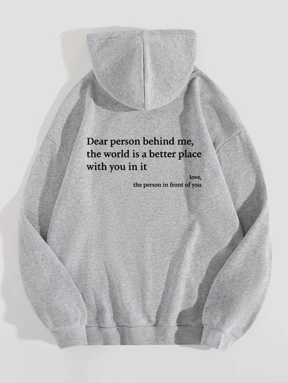 Liebe & Stil: Unisex Hoodie mit Kängurutasche und Motivdruck