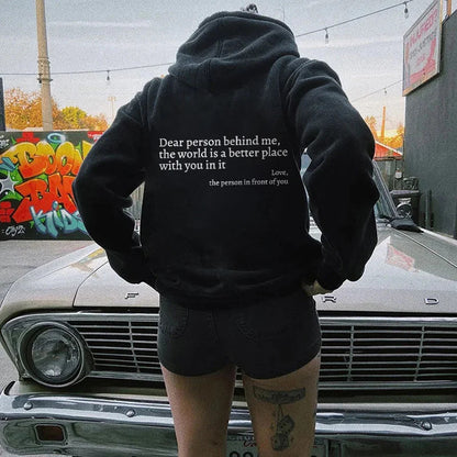 Liebe & Stil: Unisex Hoodie mit Kängurutasche und Motivdruck